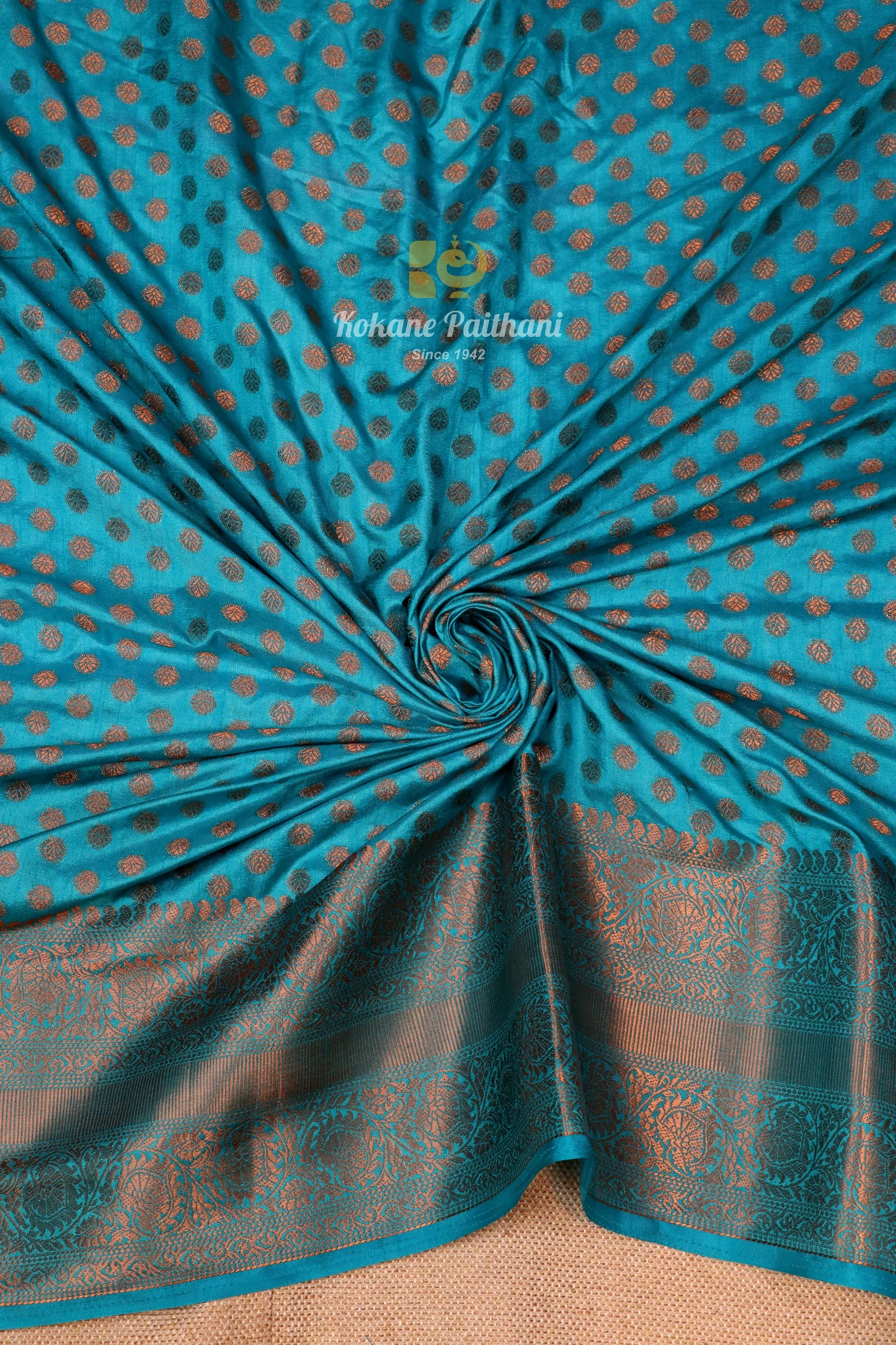 Raw Copper Saree