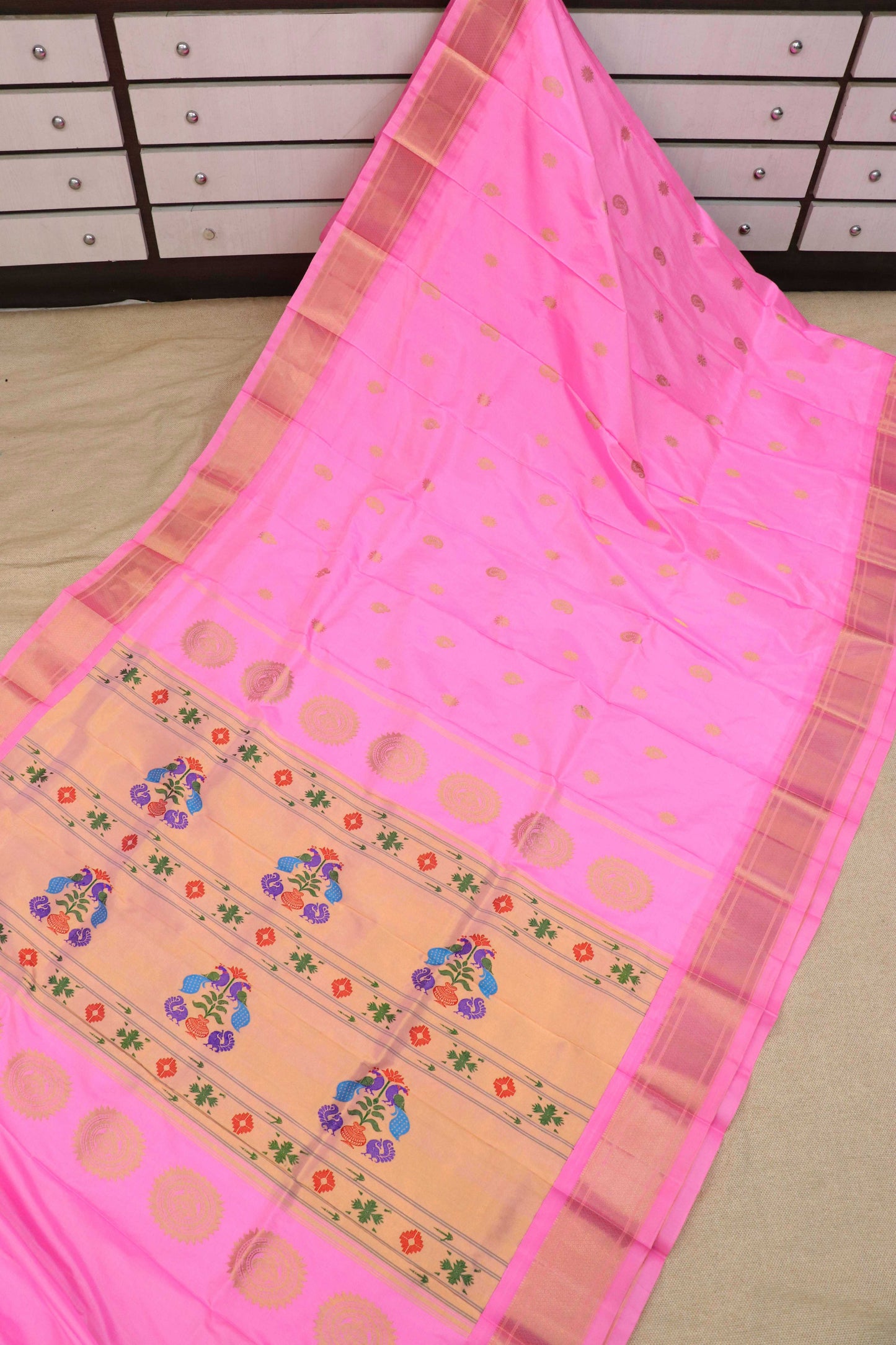 Maharani Pallu Silk Paithani Saree