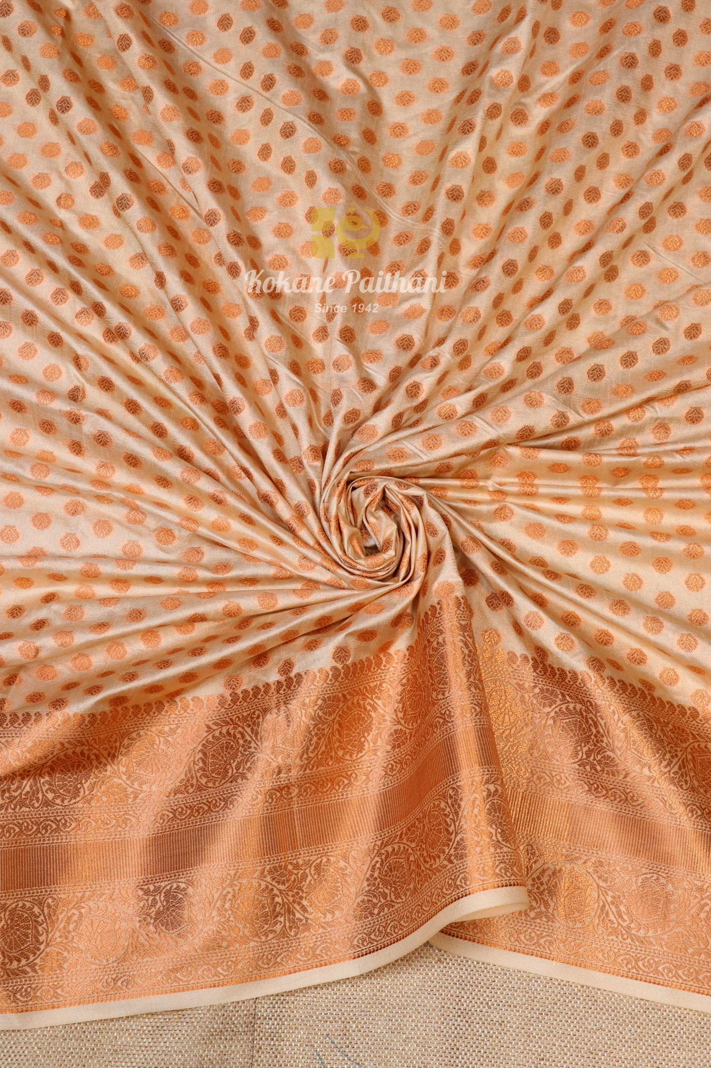 Raw Copper Saree