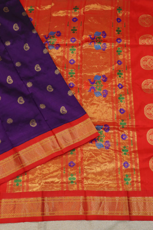 Maharani Pallu Silk Paithani Saree