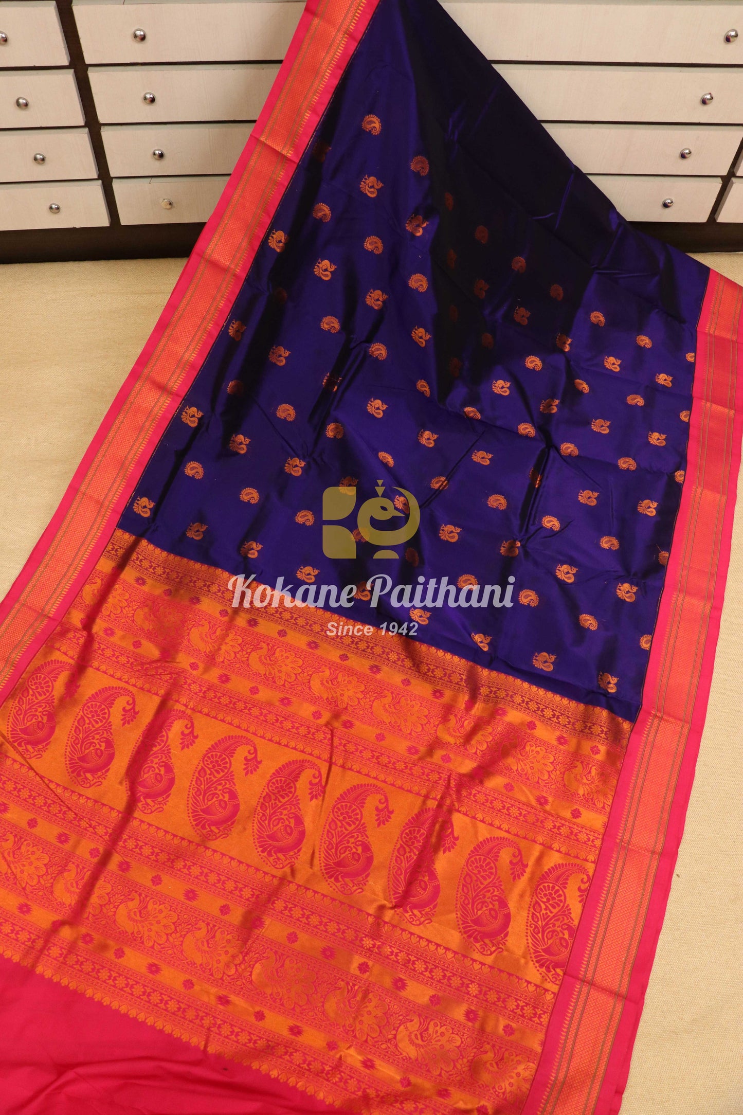 Kadiyal TK Semi paithani Saree