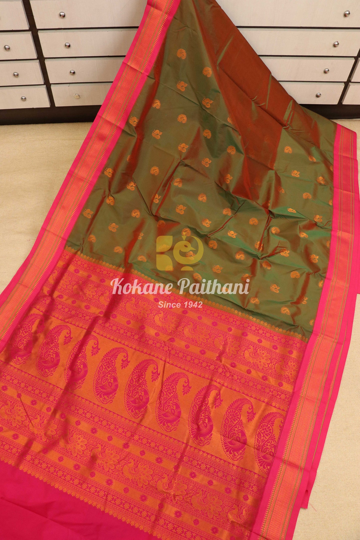 Kadiyal TK Semi paithani Saree