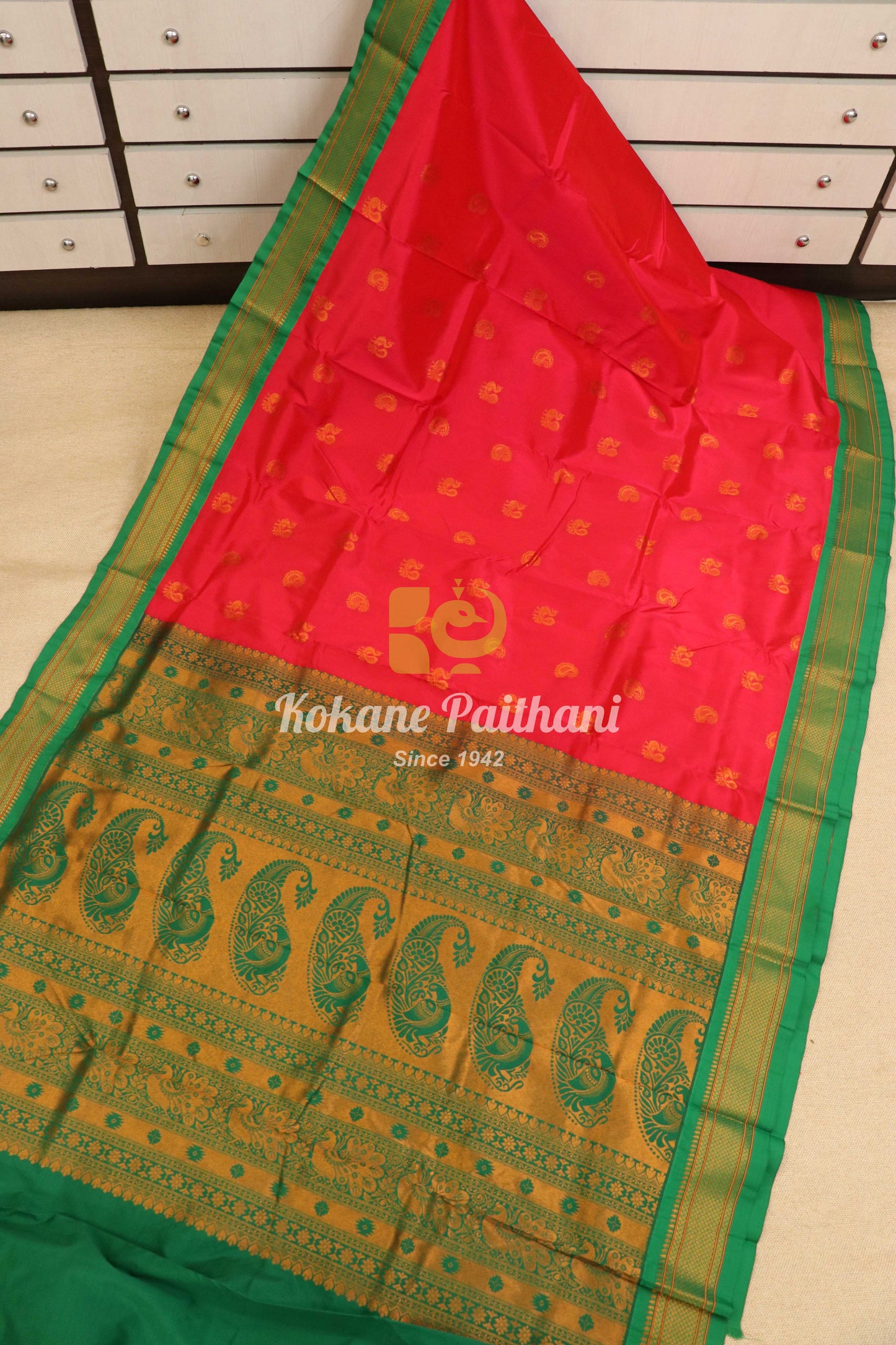 Kadiyal TK Semi paithani Saree