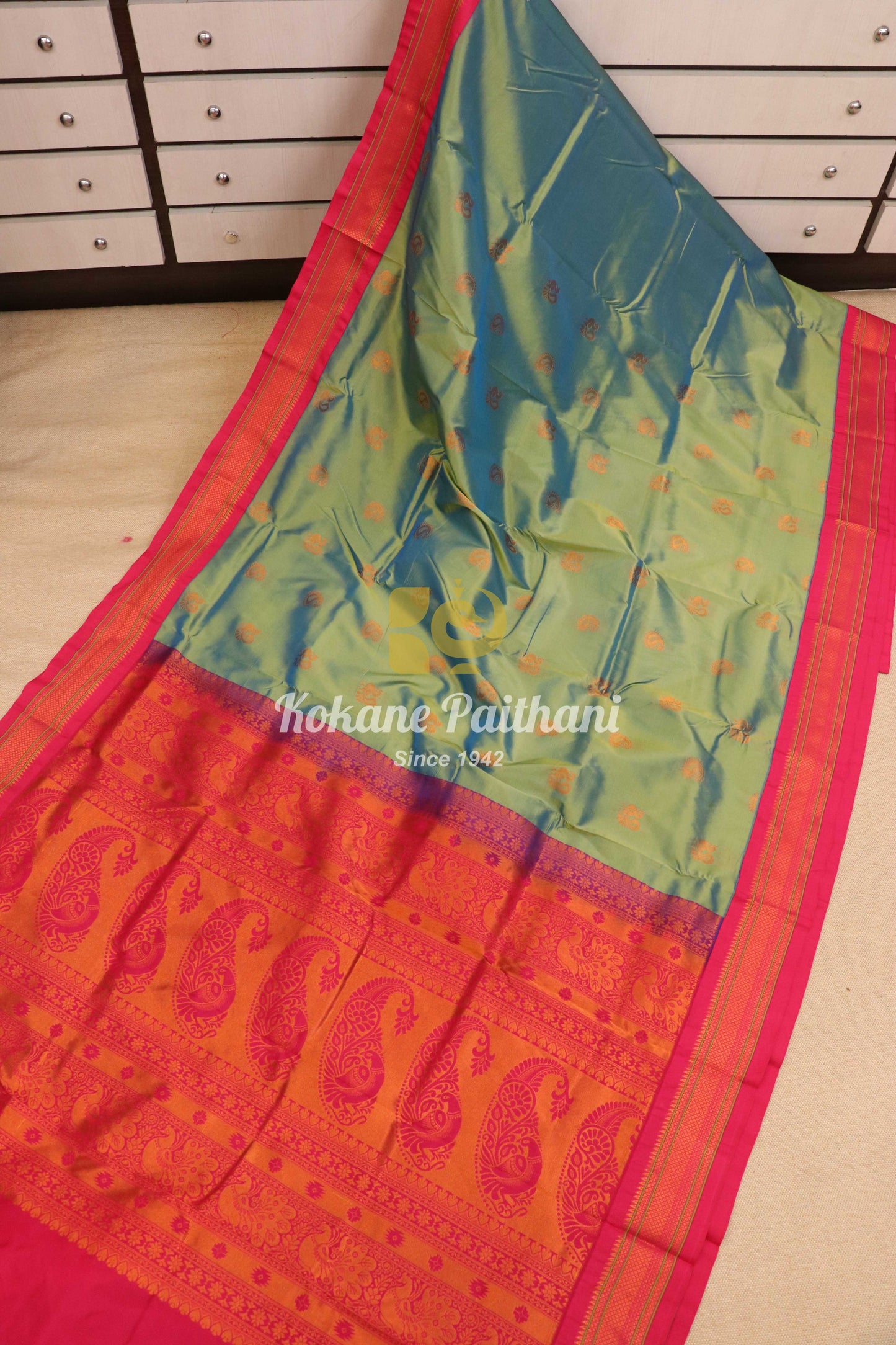 Kadiyal TK Semi paithani Saree