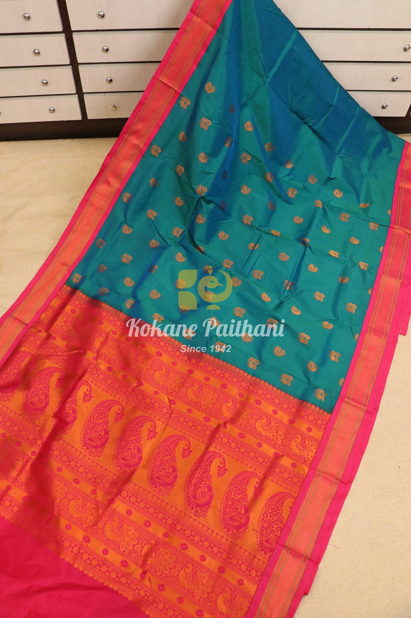 Kadiyal TK Semi paithani Saree