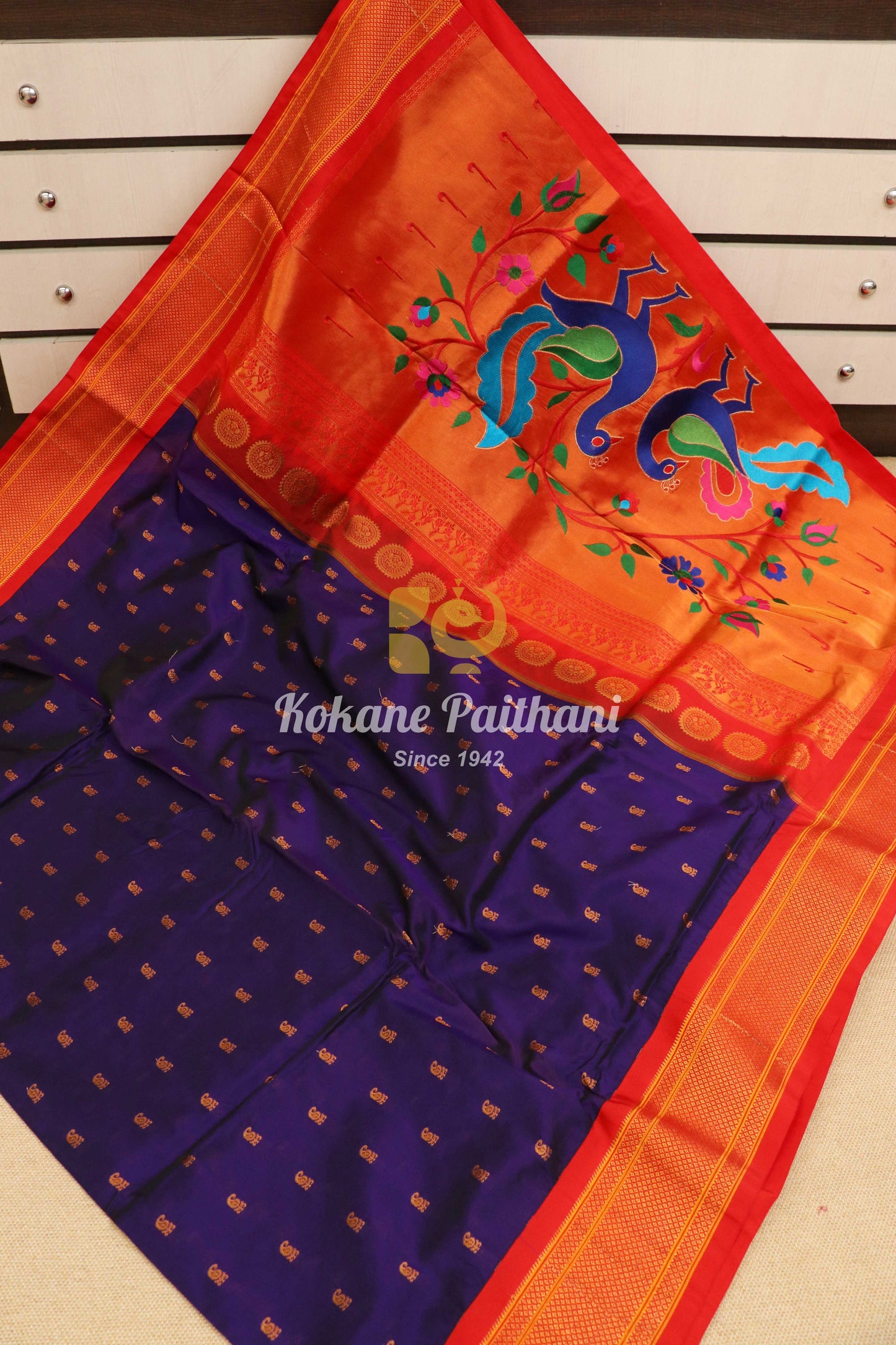 Kadiyal Rich Pallu Paithani Saree