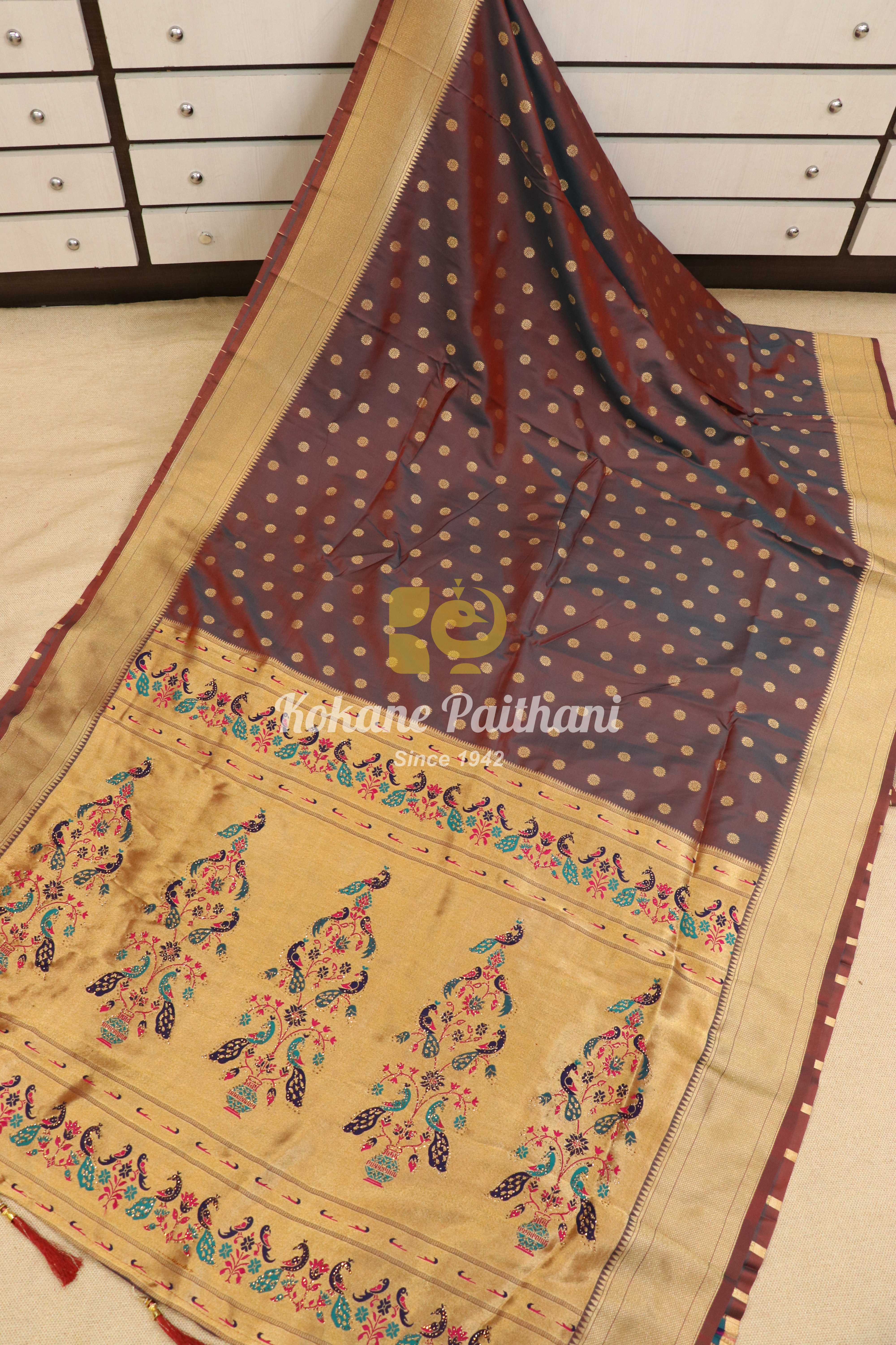 Ganga Silk Semi Paithani 2 – Kokane Paithani and Sons