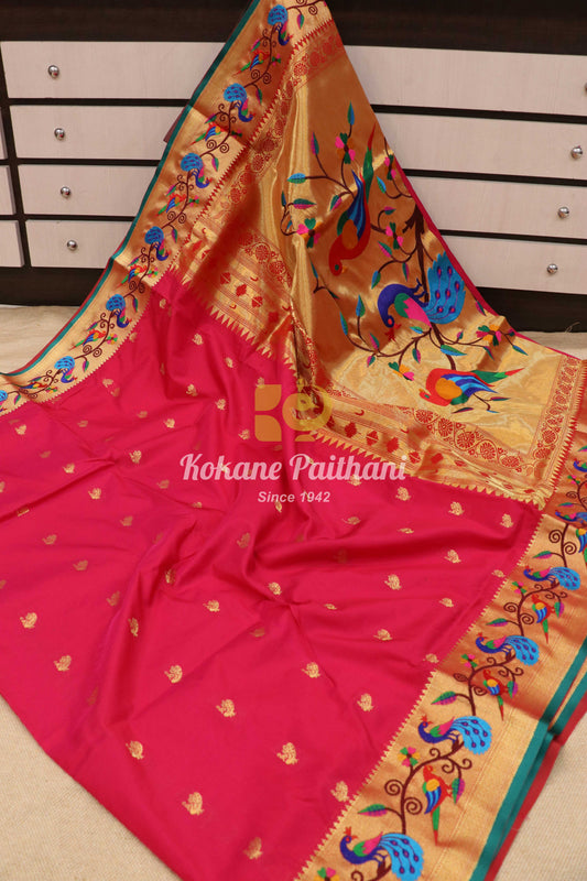 Embroidery Brocade Paithani Saree