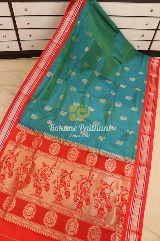 Kuyari Kadiyal Semi Paithani Saree