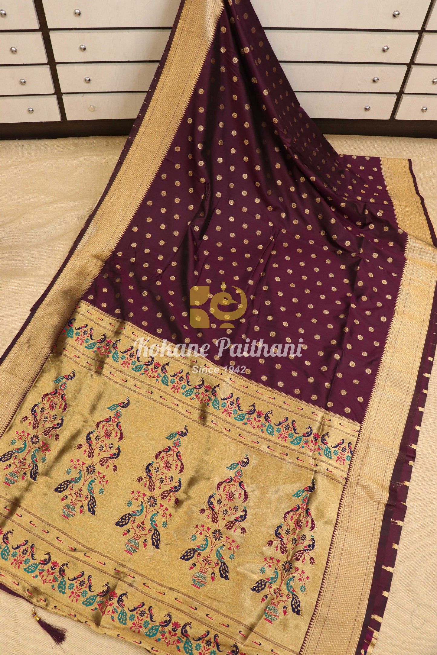 Ganga Silk Semi Paithani 2