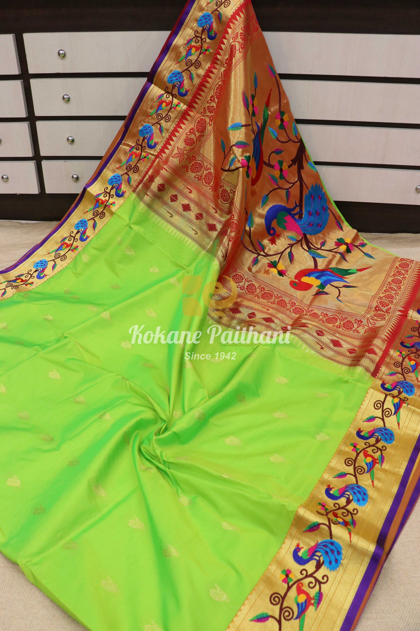 Embroidery Brocade Paithani Saree
