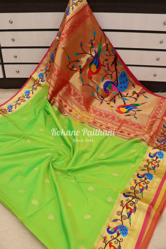 Embroidery Brocade Paithani Saree