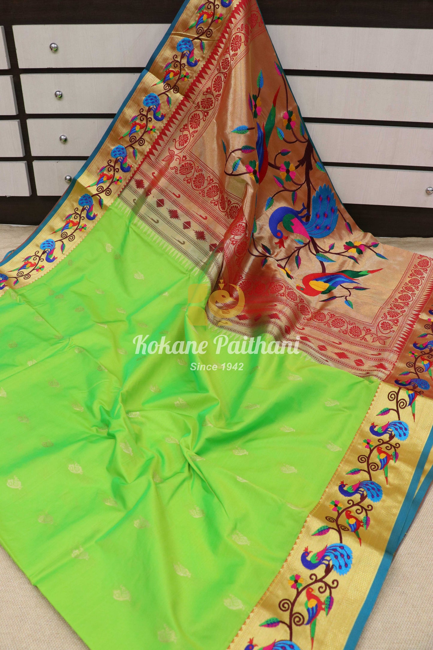 Embroidery Brocade Paithani Saree