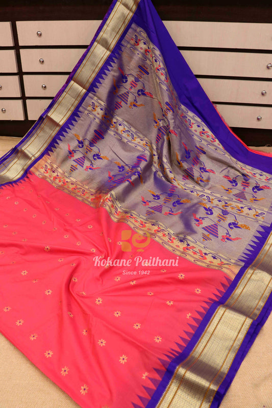 Kadiyal Semi Paithani Saree