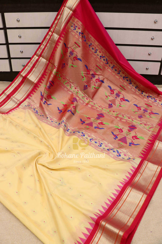 Kadiyal Semi Paithani Saree