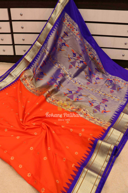 Kadiyal Semi Paithani Saree