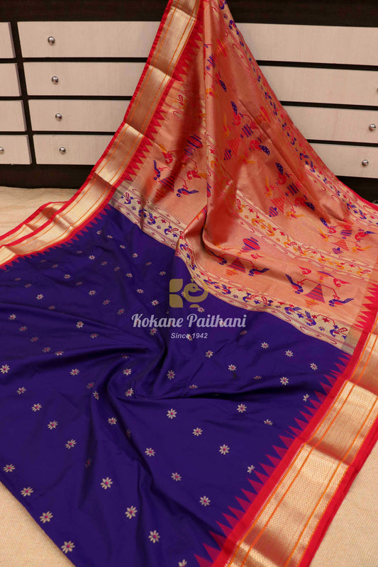 Kadiyal Semi Paithani Saree