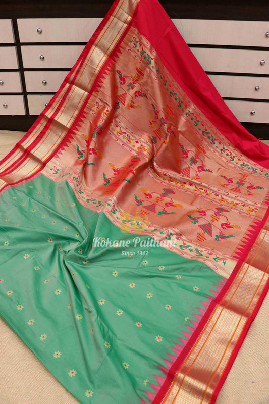 Kadiyal Semi Paithani Saree