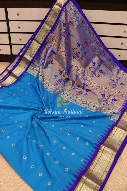 Kadiyal Semi Paithani Saree