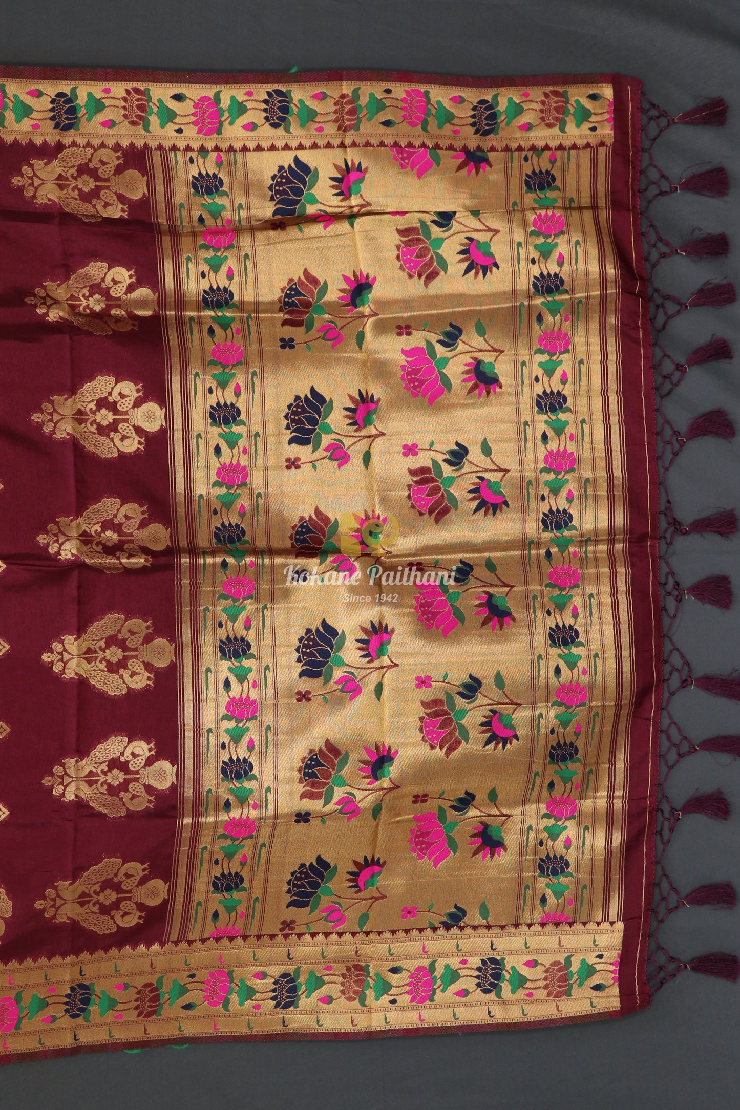 Semi Lotus Paithani Saree