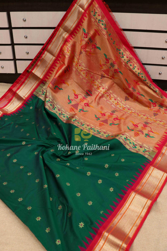 Kadiyal Semi Paithani Saree