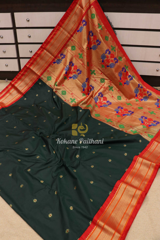 Kadiyal Semi Paithani Saree