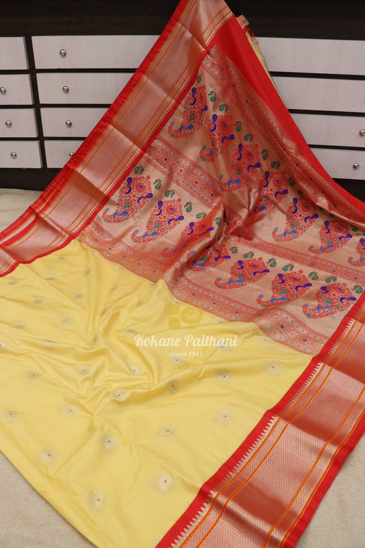 Kadiyal Semi Paithani Saree