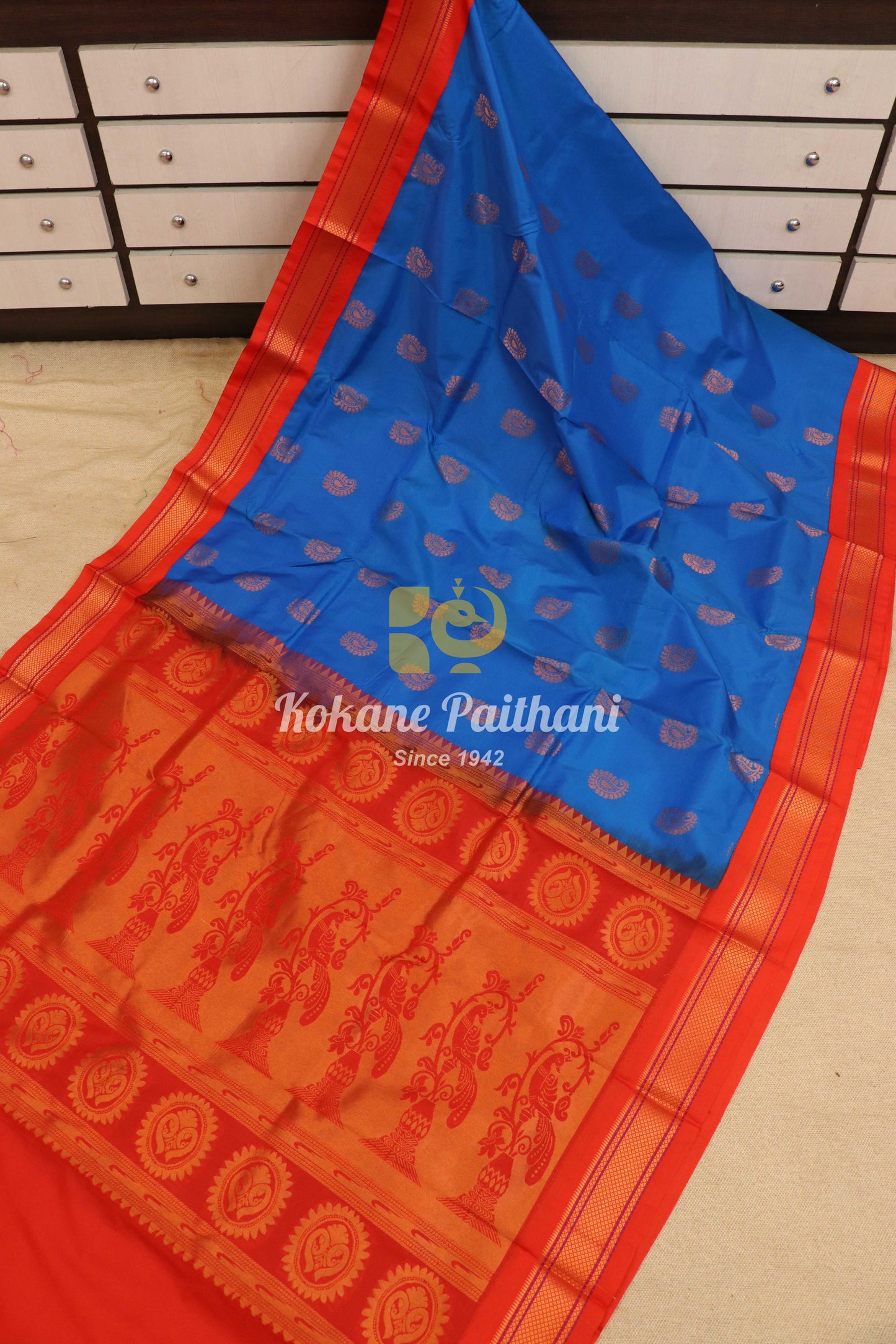 Kuyari Kadiyal Semi Paithani Saree