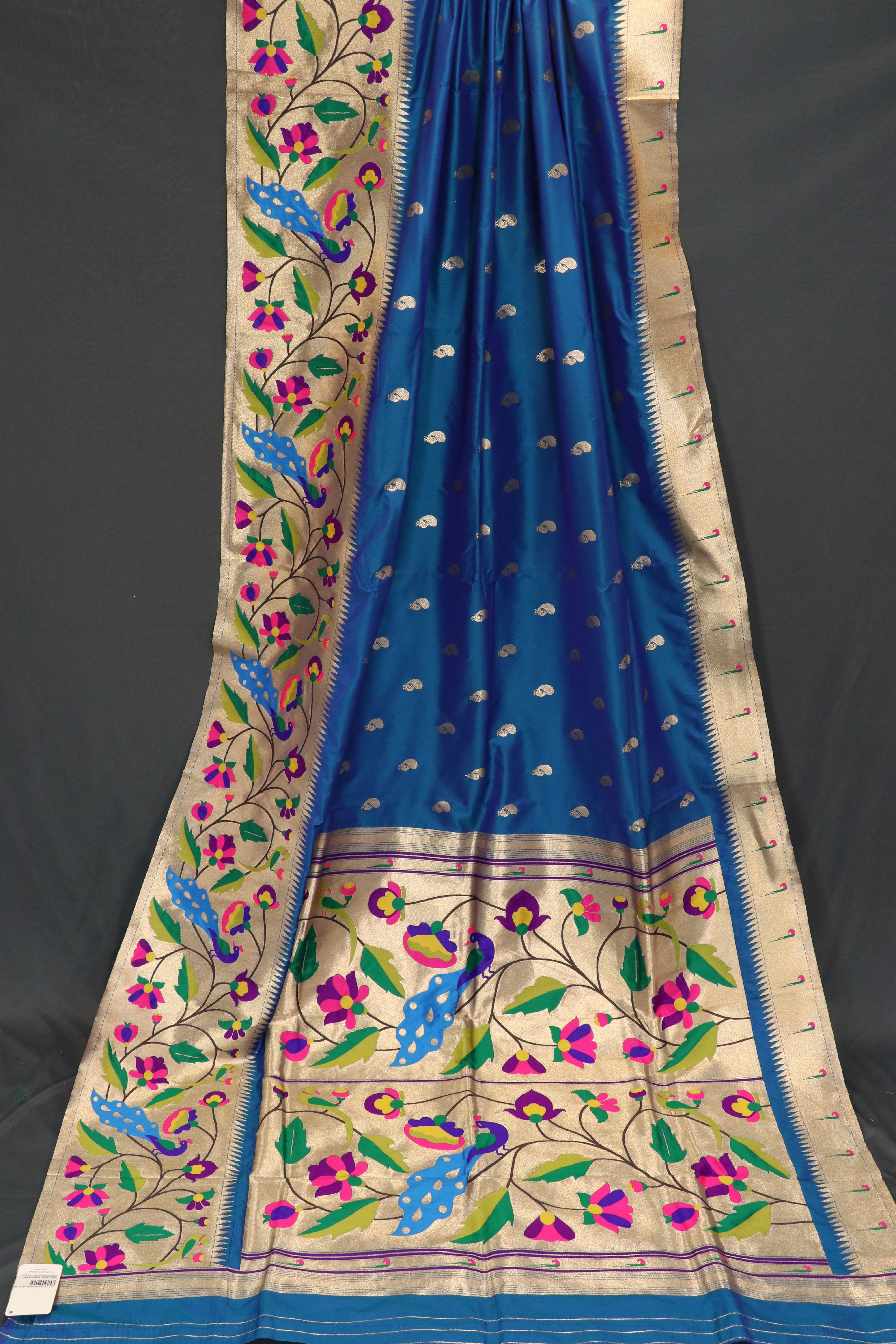 Half Peacock Brocade Paithani Saree – Kokane Paithani and Sons