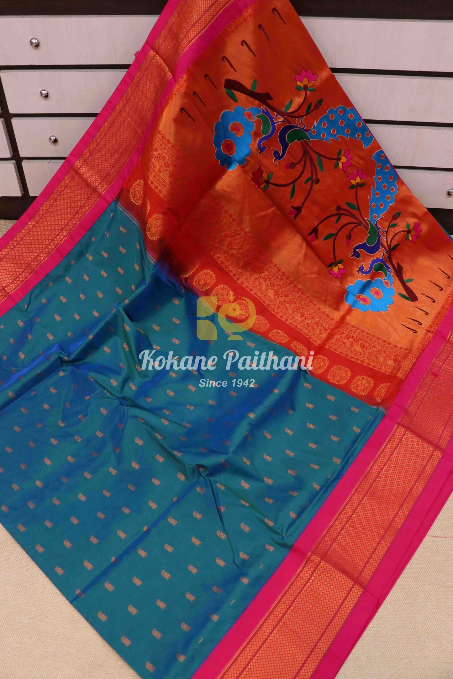 Kadiyal Rich Pallu Paithani Saree