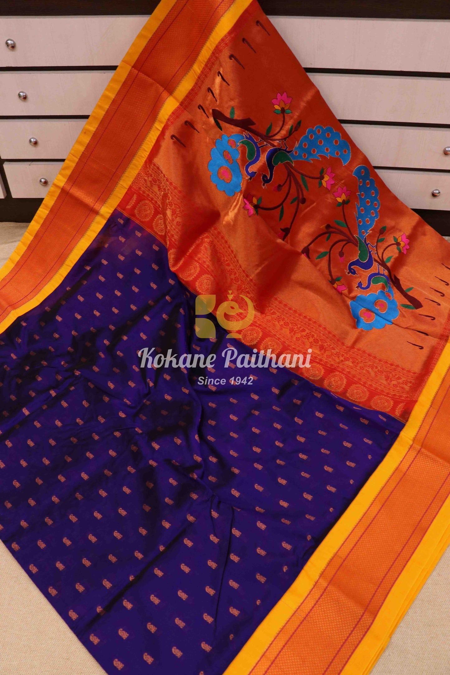 Kadiyal Rich Pallu Paithani Saree