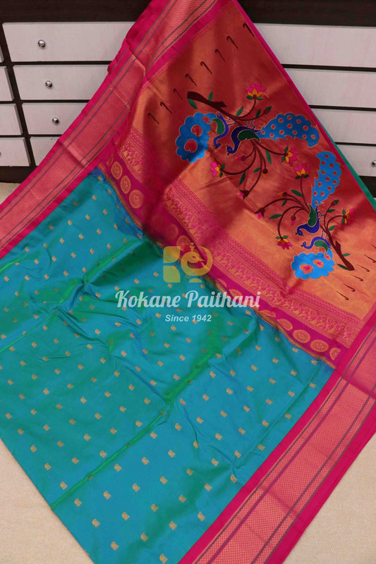 Kadiyal Rich Pallu Paithani Saree