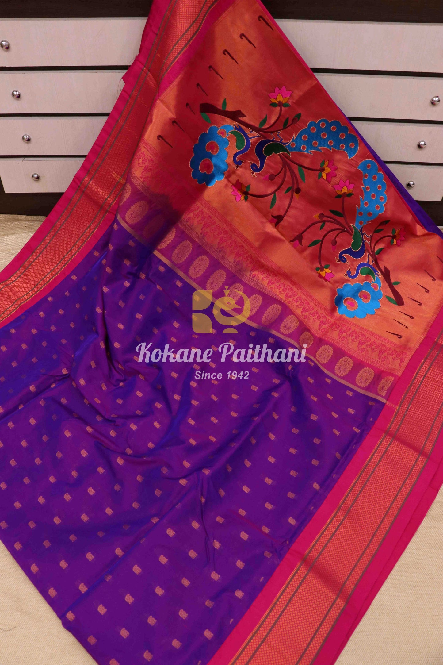 Kadiyal Rich Pallu Paithani Saree