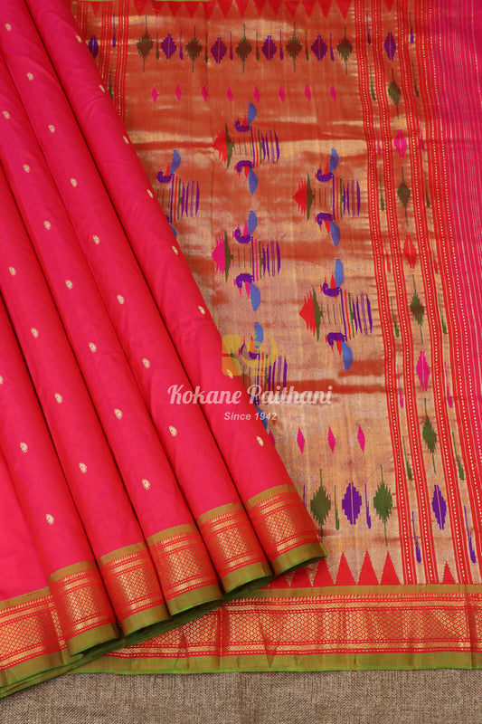 Traditional Pallu Silk Paithani Saree